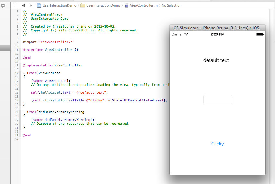 XCode Tutorial Practice 2 Buttons, Textboxes and Handling User Interaction