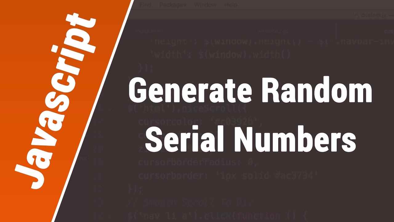 Easily Generate Random Alphanumeric String In Javascript