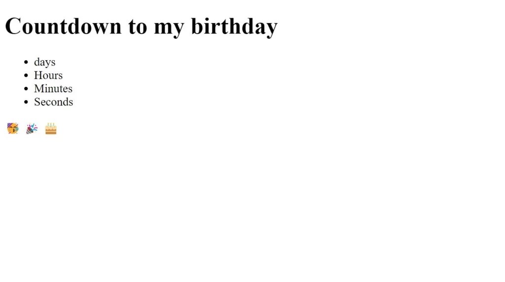 Simple Countdown Timer Using HTML and JavaScript Code