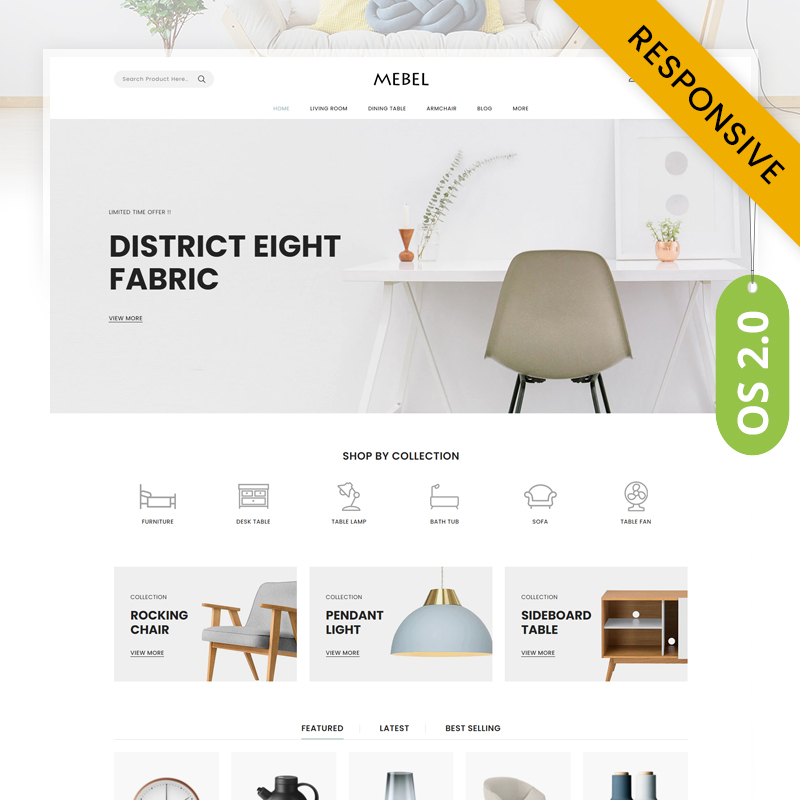 Mebel Online Furniture Store Shopify 2.0 Responsive Theme Codezeel