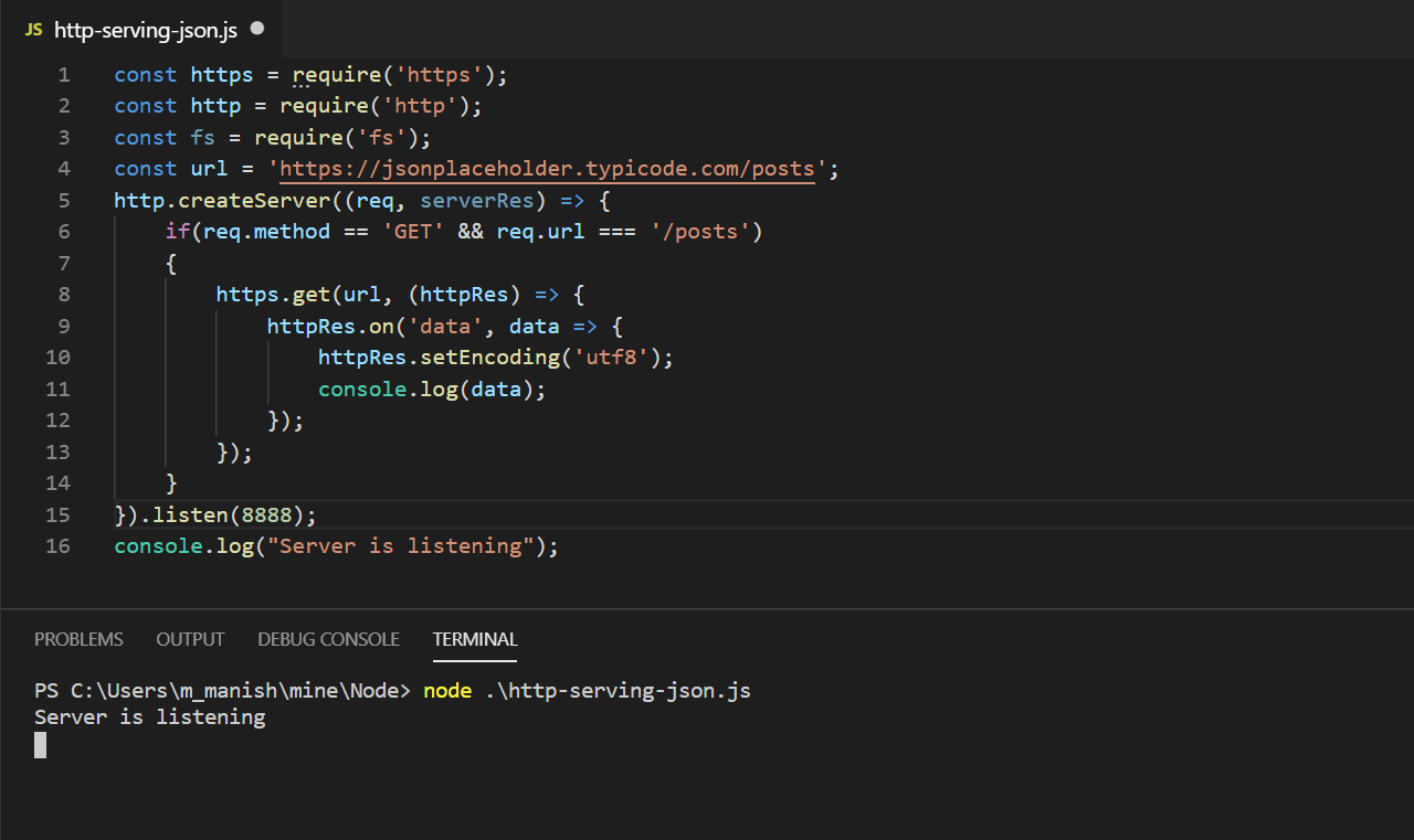 Read Json Data Using Http Module Part 1 Node Js Tutorial Php File ...
