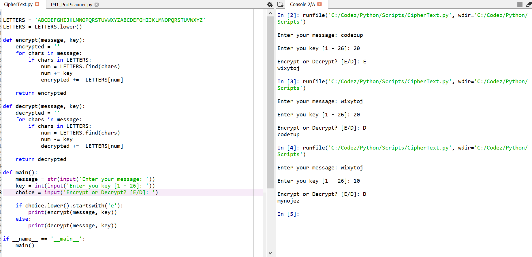 Encrypt and Decrypt String using Key in Python Codez Up