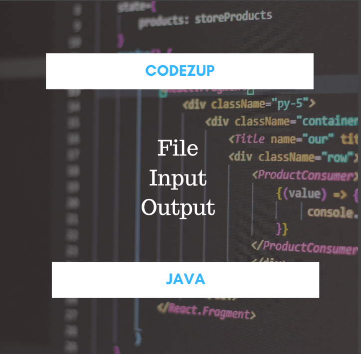 File Input Output in Java File IO Part 1 Codez Up