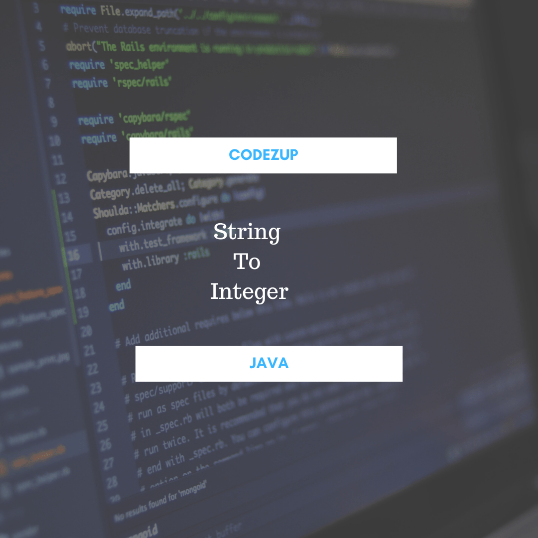 Java Program to Convert String to Integer with Example Codez Up