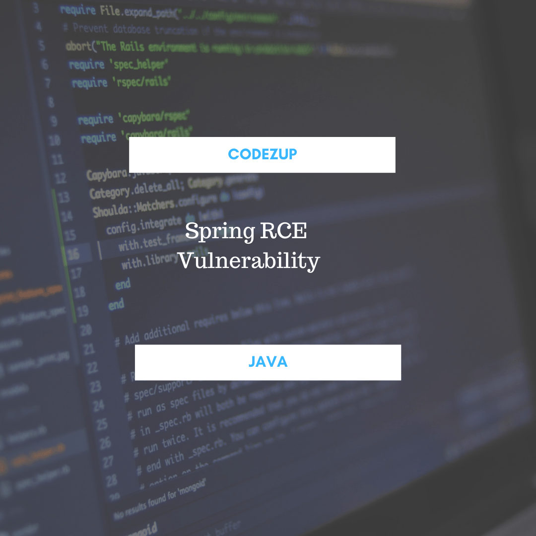 RCE Vulnerability in Spring Framework Flux and Solution Codez Up