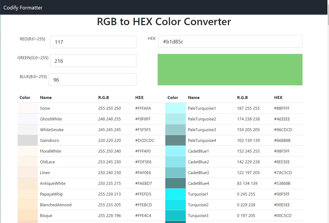 RGB to HEX Color Converter