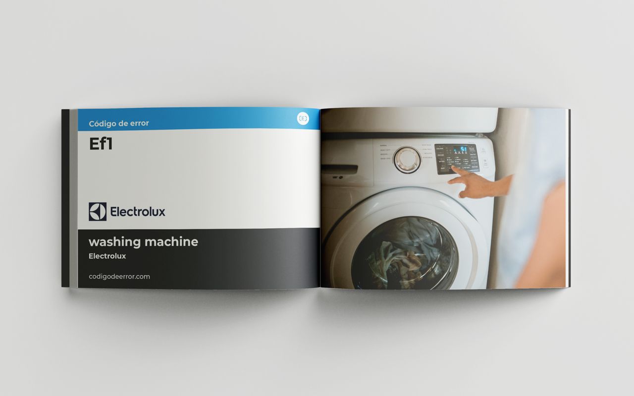 Troubleshoot error code "Ef1" in Electrolux washing machine
