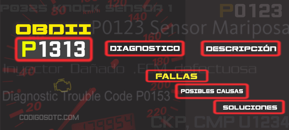 CÓDIGO P1313 (todas las marcas) | Síntomas y Soluciones