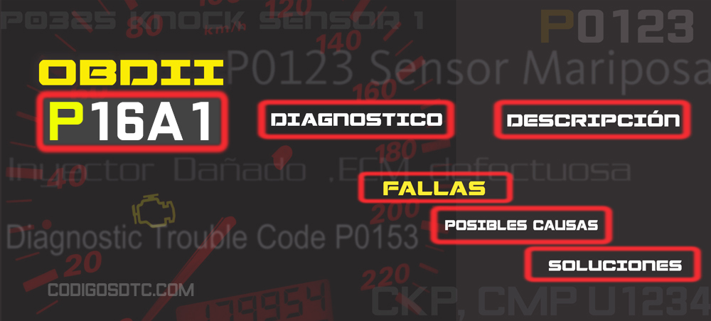 CÓDIGO P16A1 (todas las marcas) | Síntomas y Soluciones