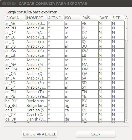 Java JTable cargar consulta PostgreSQL y exportar a Excel