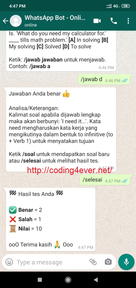 Membuat WhatsApp Bot itu gampang, jangan dipersulit ! | » Coding4ever’s  Blog «