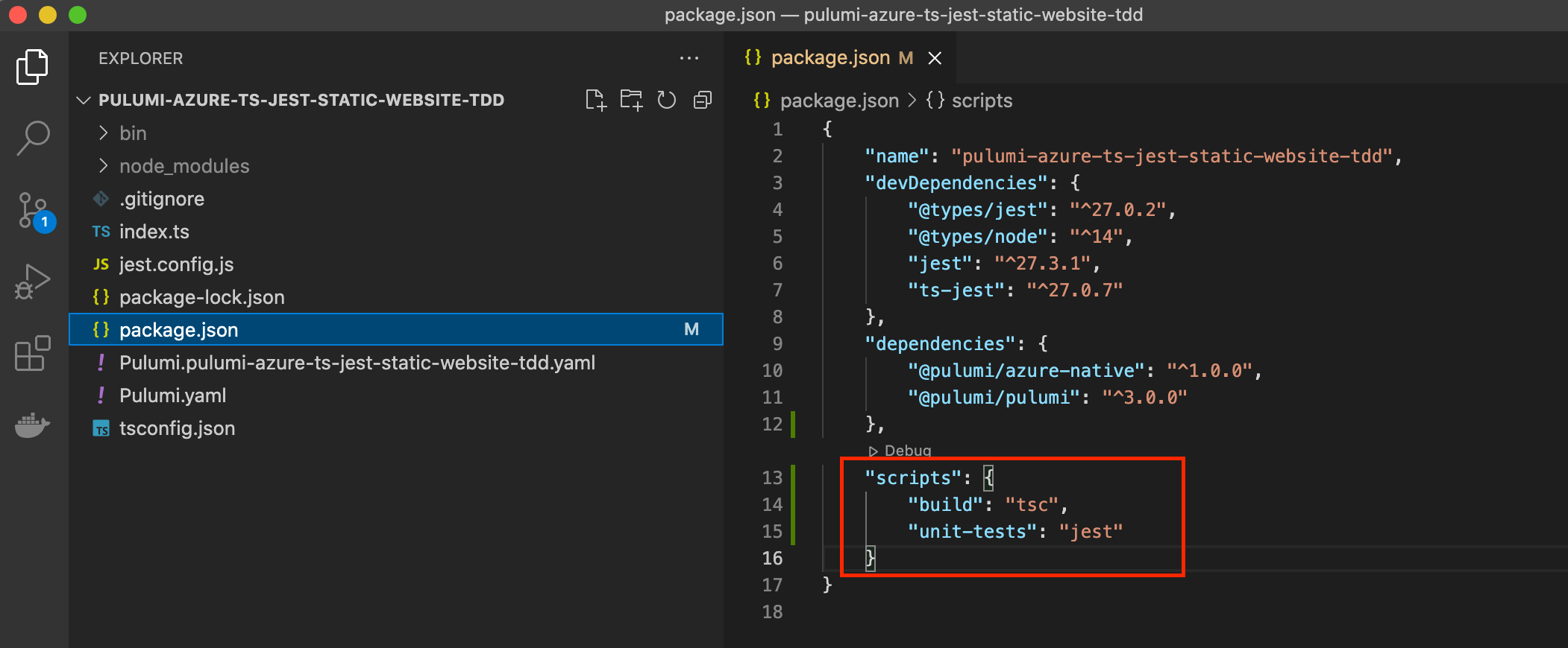 Test driven development for Infrastructure as Code using Pulumi and