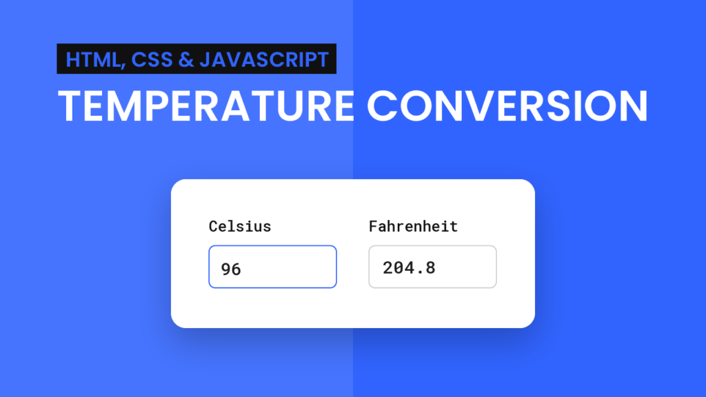 Temperature Converter With Javascript Coding Artist
