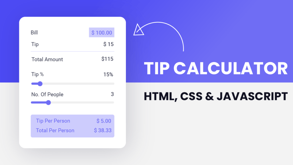 Javascript Tip Calculator Coding Artist