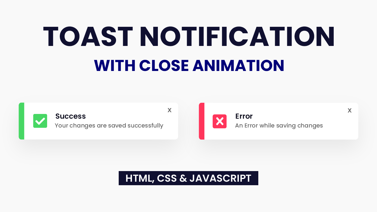 Sliding Toast Notification HTML, CSS & Javascript Coding Artist