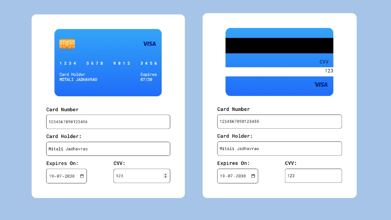 Credit Card Form Coding Artist
