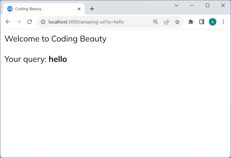 How to get URL query string parameters in Next.js Coding Beauty
