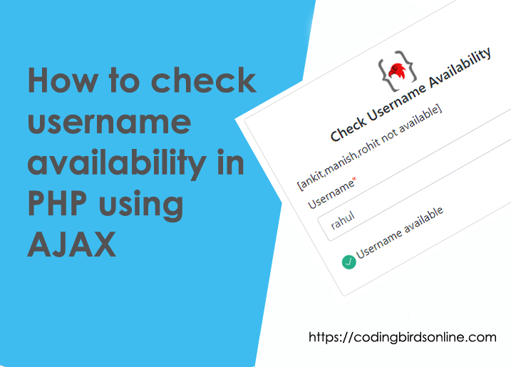 Check username availability in PHP using AJAX Coding Birds Online