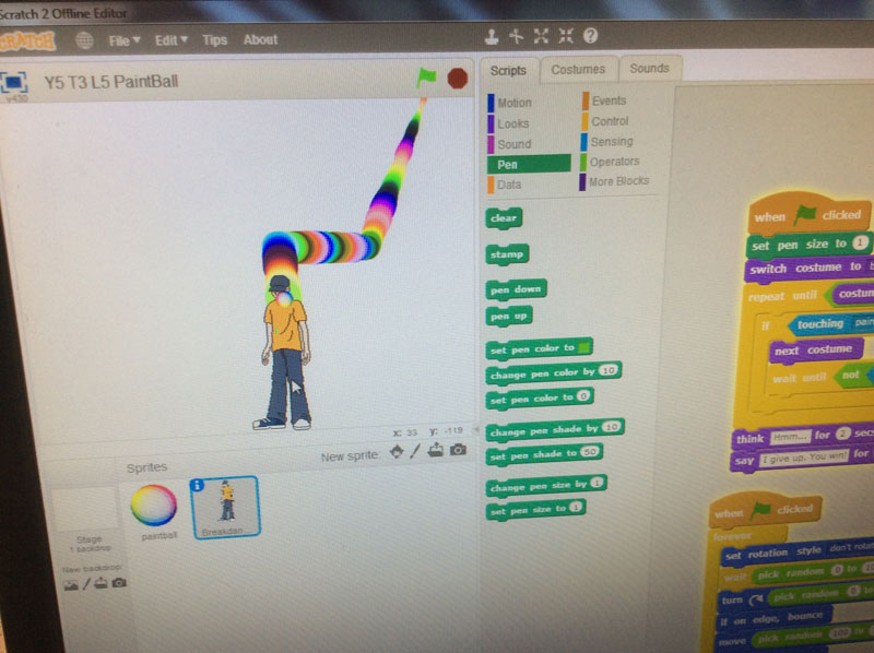 Last term's Scratch creations Codingbug