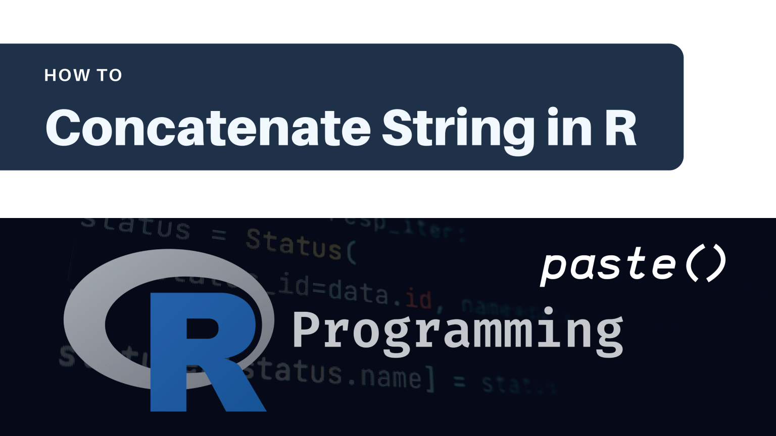 String Concatenation in R Coding Campus