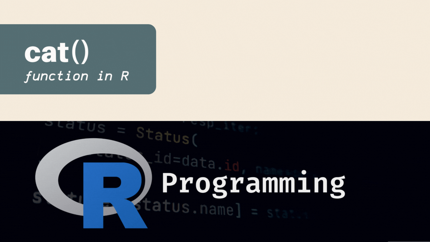 cat() function in R Coding Campus