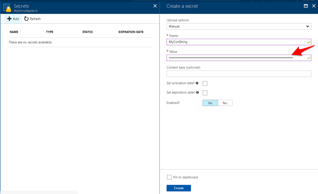 Storing application secrets in Azure key vault Coding Canvas