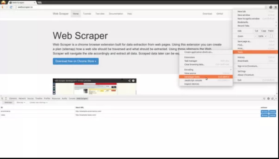 How to use the  Scraper Chrome Extension part 1