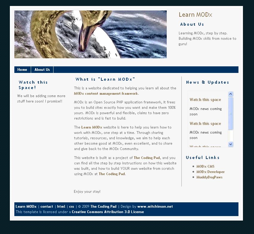 Building a Website with MODx for Newbies Part 6 Introducing Template