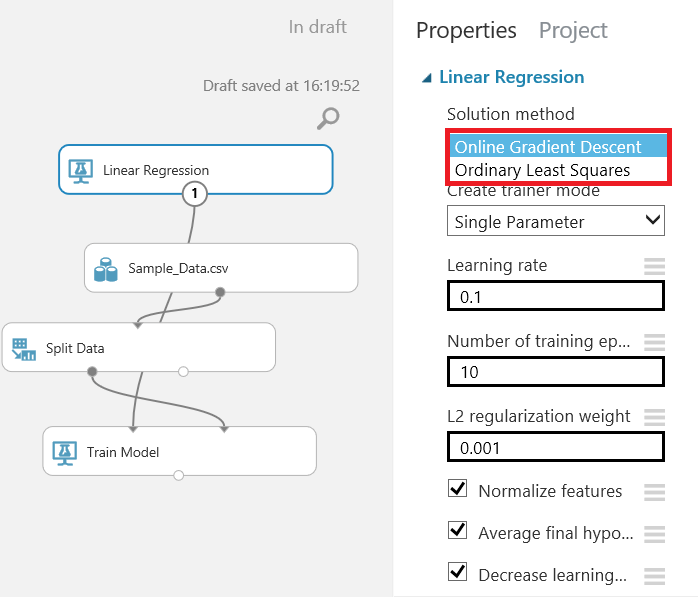 Creating a Simple Linear Regression in Azure Machine Learning
