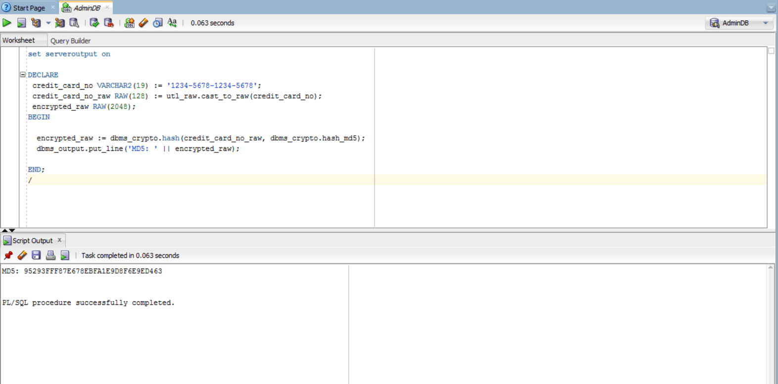 Oracle Database Security Encryption and Decryption