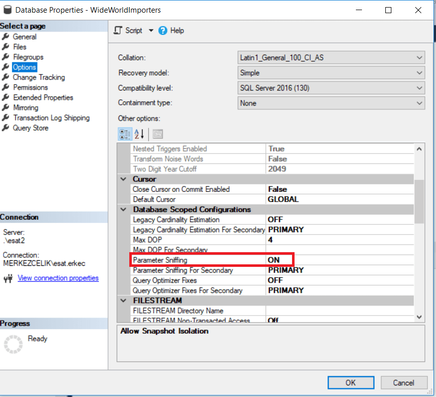 parametersniffing {coding}Sight