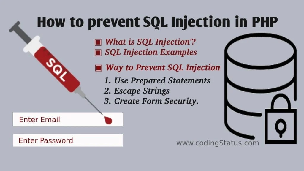 How to Prevent SQL Injection in PHP CodingStatus