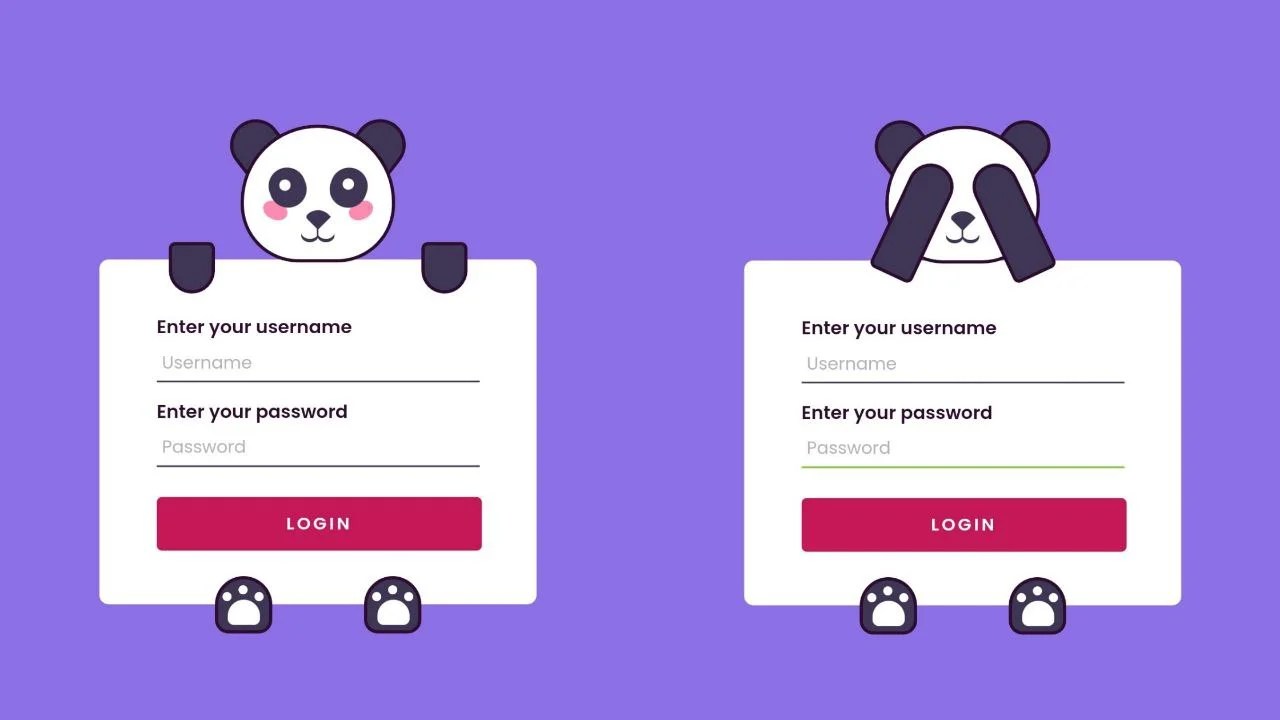How to make Panda Login Form using HTML CSS & JavaScript Coding Stella