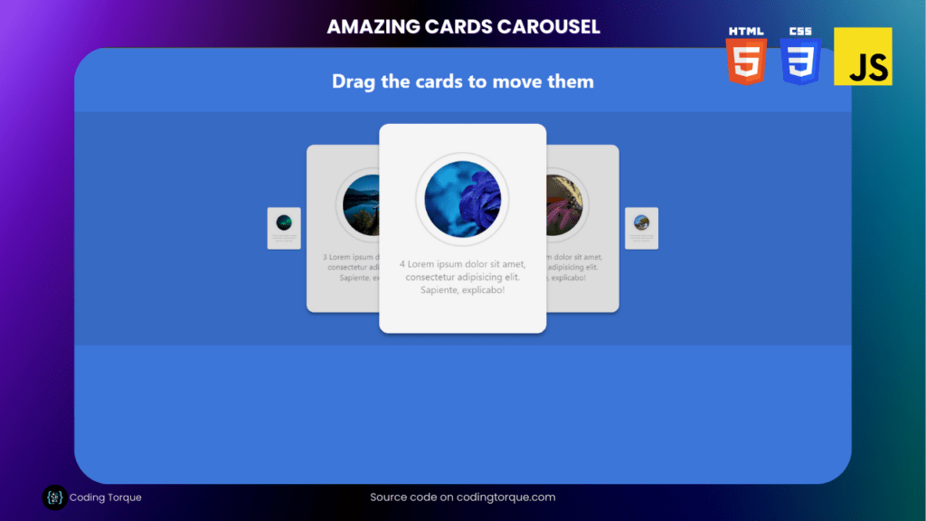 Amazing Carousel using HTML CSS & JavaScript » Coding Torque