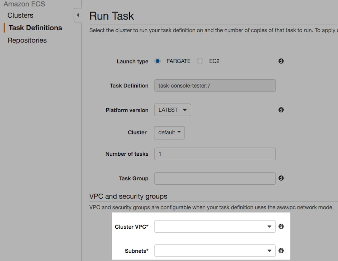 Using a core Lambda function to trigger a long running FARGATE