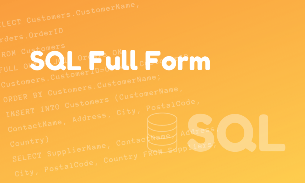 SQL Full Form CodingTute