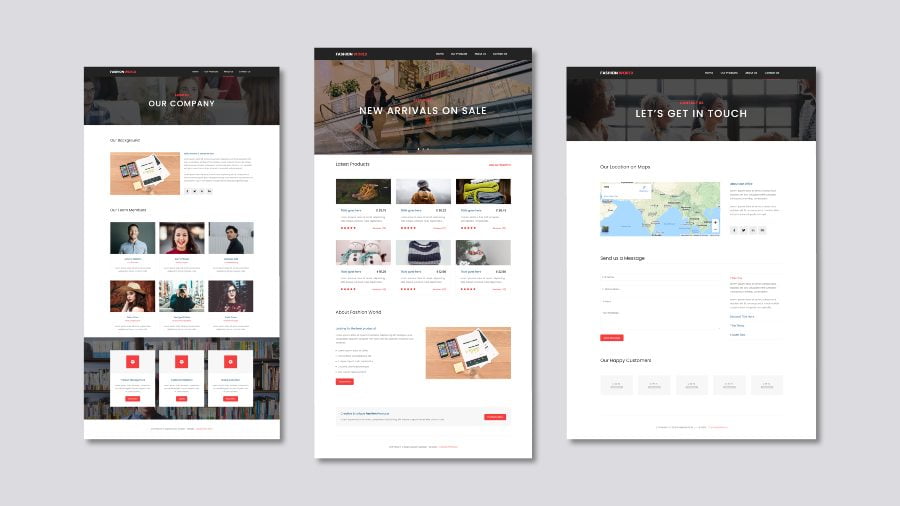 How Create An Online Store site Using Htm Css JS Multi Page