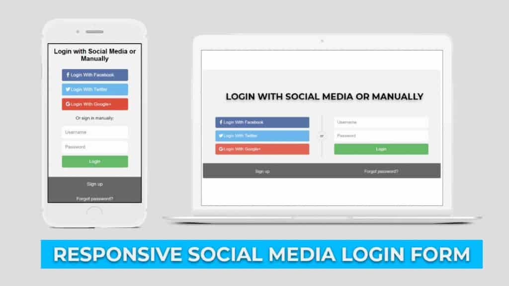 How To Create A Social Media Login Form Using Html & Css Coding With Nick