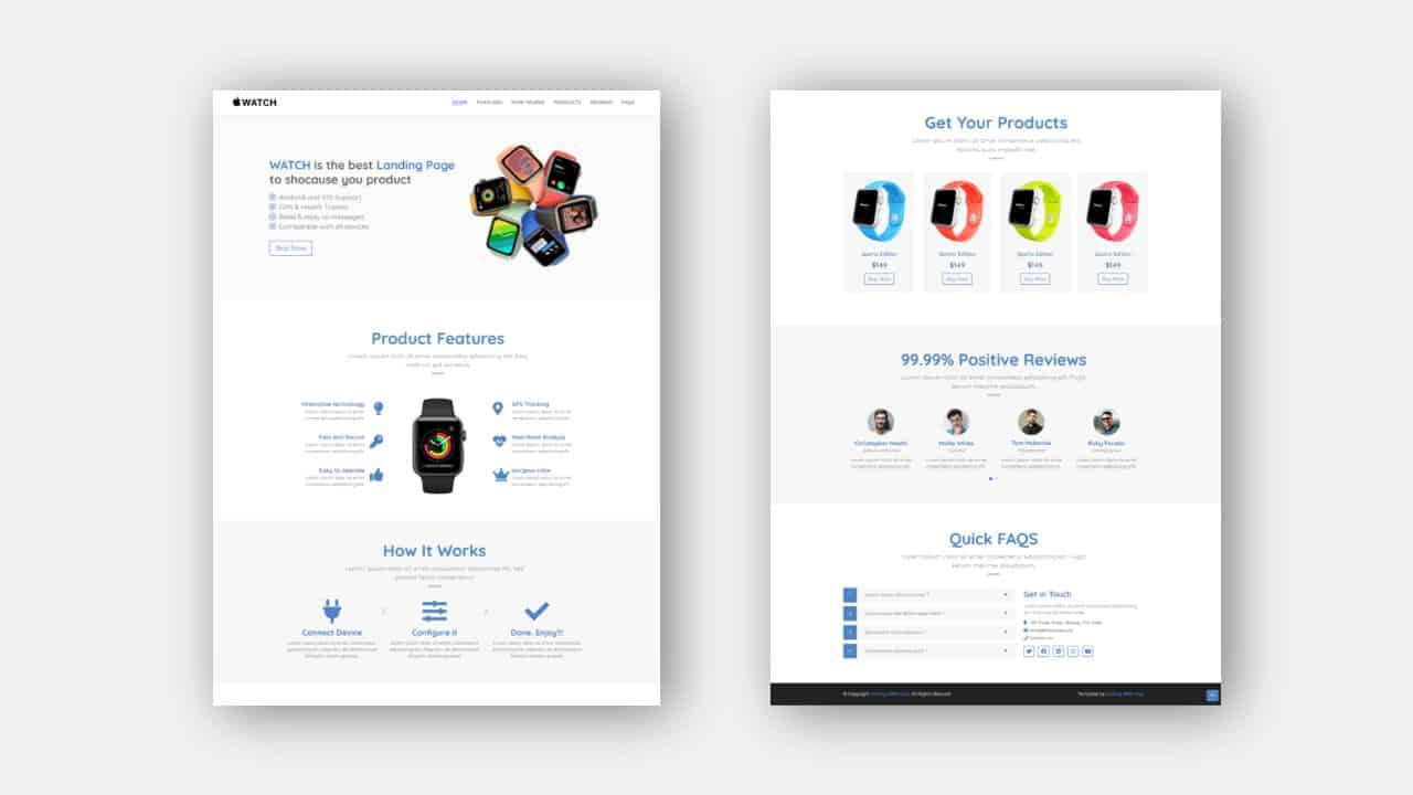 Product Landing Page Using Html Css Bootstrap Coding With Nick