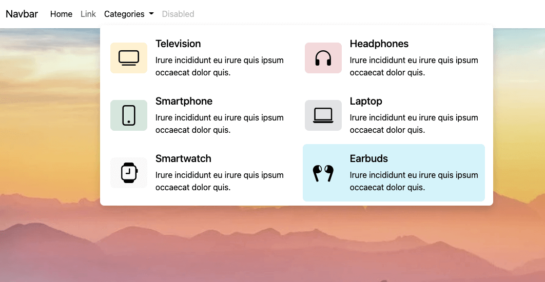 Responsive Bootstrap 5 Mega Menu 2 Coding Yaar