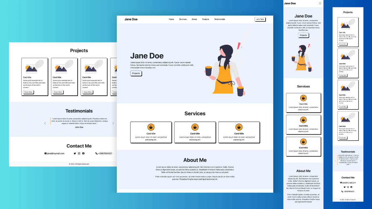 How to create Portfolio site HTML CSS Bootstrap Coding Yaar