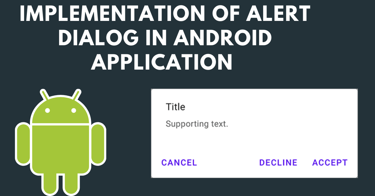 Alertdialog in Android Implementation in Android Android Alertdialog
