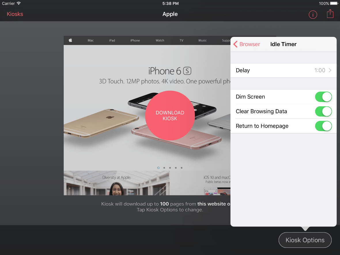 Offline Kiosk 1.2 adds Idle Timer, Night Mode, online kiosks, and more