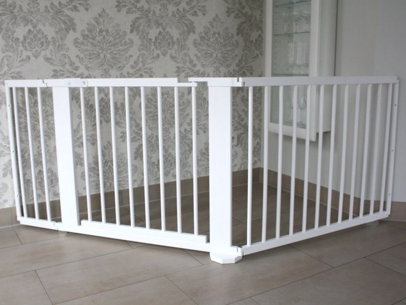 Absperrgitter Türschutzgitter Treppenschutzgitter 119 bis 368 cm massiv