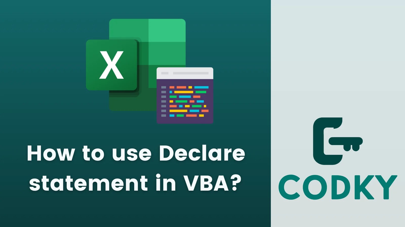 How to use Declare statement in VBA? Codky