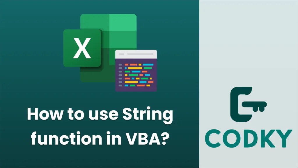 How to use String function in VBA? Codky