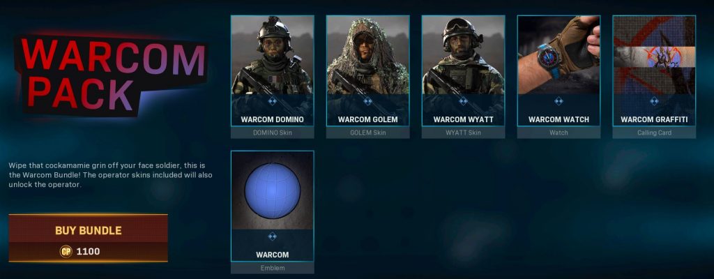 Pack Operators & Identity Item Store Bundle Call of Duty