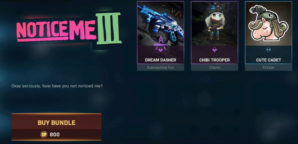 Notice Me III Blueprints Item Store Bundle Call of Duty Modern Warfare Warzone