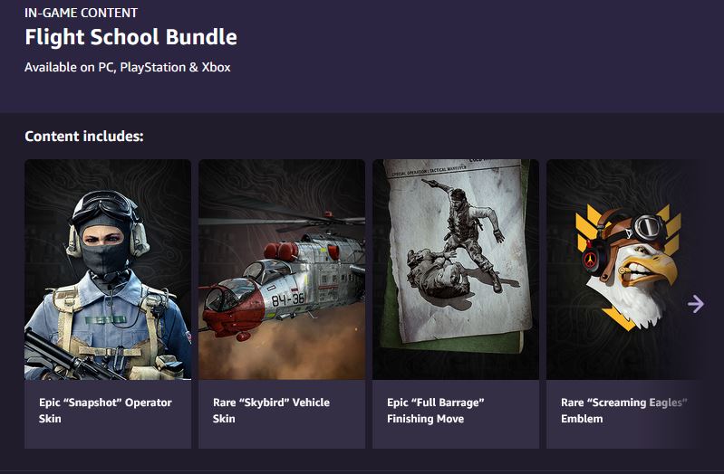 Call of Duty How to Claim New Prime Gaming Loot Flight School Bundle