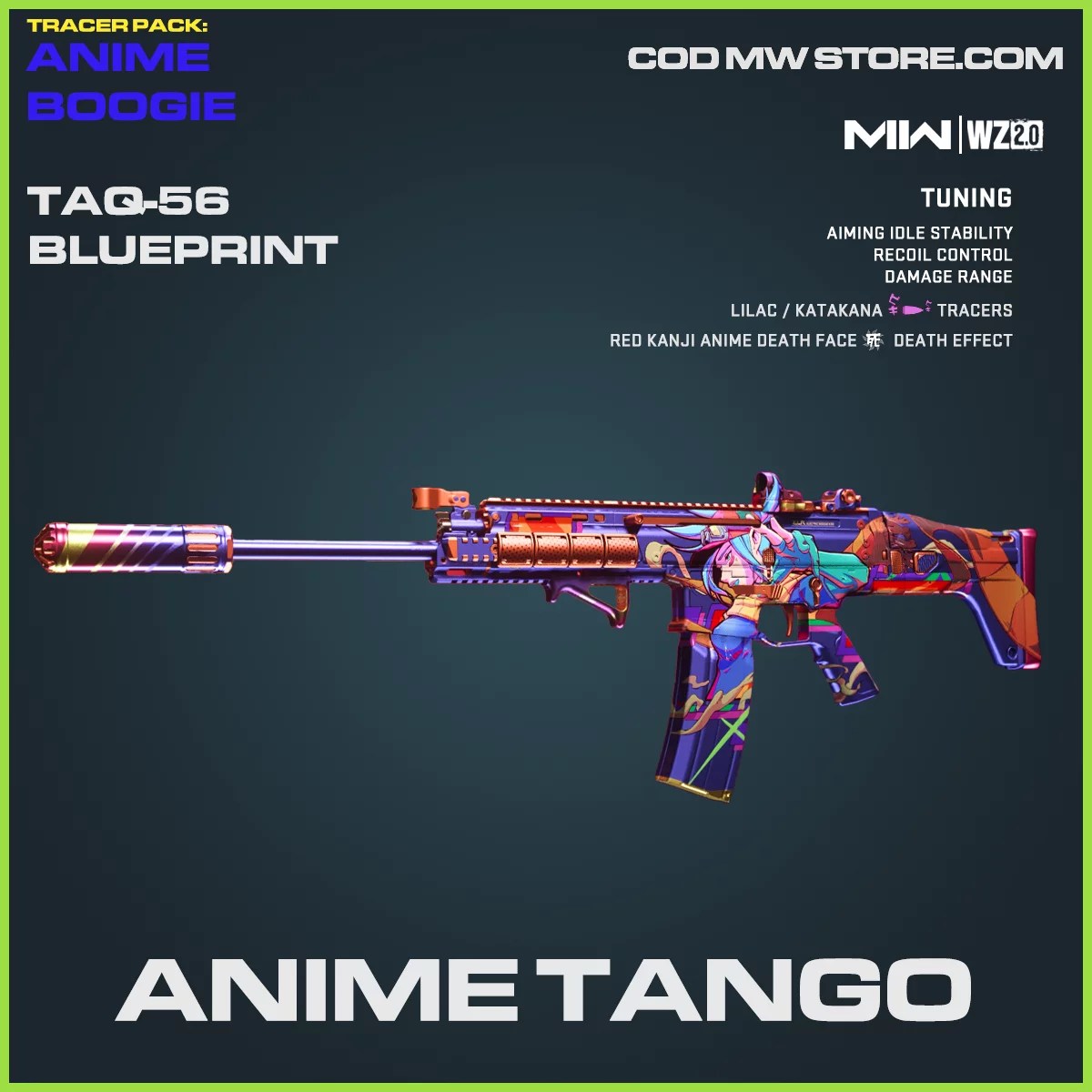 Anime Gun Pack By CODM New Bento Box Crate Featuring Anime Themed